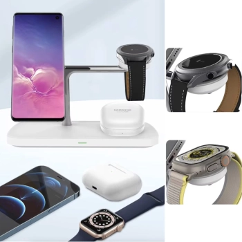 TECH-PROTECT QI15W-A45 3IN1 MAGNETIC MAGSAFE WIRELESS CHARGER WHITE