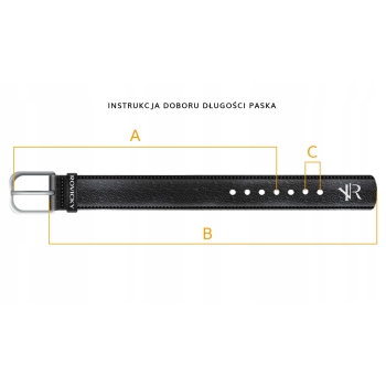 Pasek męski ze skóry naturalnej licowej z plecionym wzorem — Rovicky