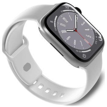 Pasek silikonowy Puro Icon do Apple Watch 42 / 44 / 45 / 49 mm - biały (2 szt.)