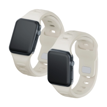 42/44/45/46/49 mm Nude (big) - 3mk Silicone Watch Strap for Apple