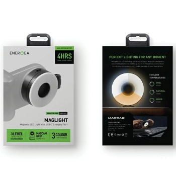 Energea Przenośna lampa LED MagearMagLight czarny/black MagSafe PG-MGLT-BLK
