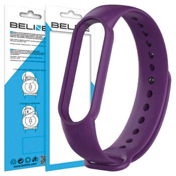 Beline pasek Mi Band 7/6/5purpurowy/purple