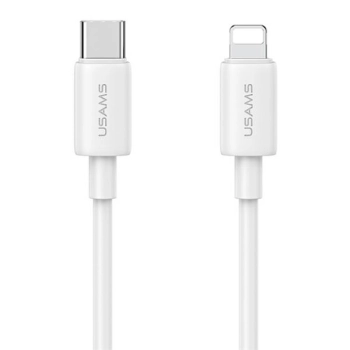 USAMS Ład. siec. 1xUSB-C T65 PD20WPD Fast Charging US-CC226 + kabel USB-C/Lightning US-SJ712 30W biały/white Yi Series OYXLTZ02