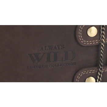Portfel męski skórzany Always Wild + łańcuch RFID