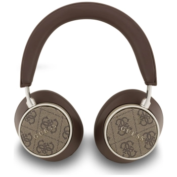 Słuchawki nauszne Guess Bluetooth ENC 4G Classic Logo brązowy