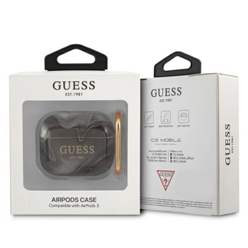 Guess GUA3UNMK AirPods 3 coverczarny/black Marble Collection