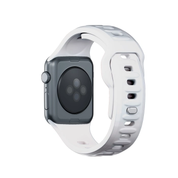 38/40/41/42 mm White (small) - 3mk Silicone Watch Strap for Apple