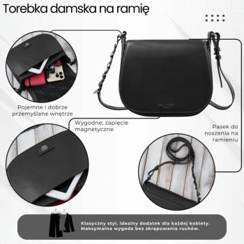 Torebka damska skórzana listonoszka na ramię Paolo Peruzzi