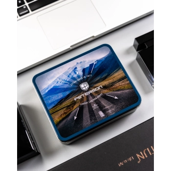 Elegancki portfel męski ze skóry naturalnej - Peterson