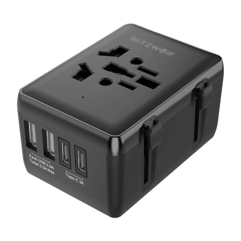 Adapter Podróżny 4w1 Blitzwolf BW-TA1 2xUSB + C + PD 20W