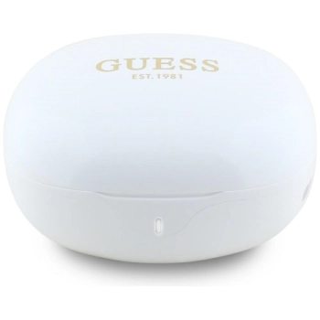 Słuchawki TWS Guess Flat Classic Logo    Electroplated biały
