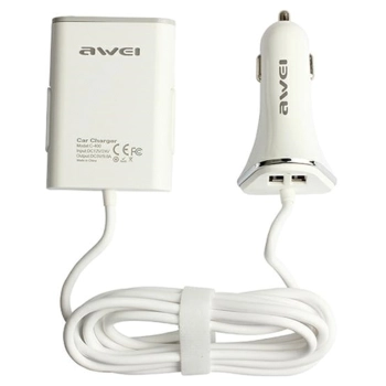 AWEI ład. sam. C-400 9.6A 4xUSBHigh Speed biały/white