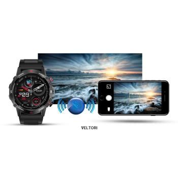 Smartwatch VELTORI VT110-1 Czarny Pasek Silikonowy