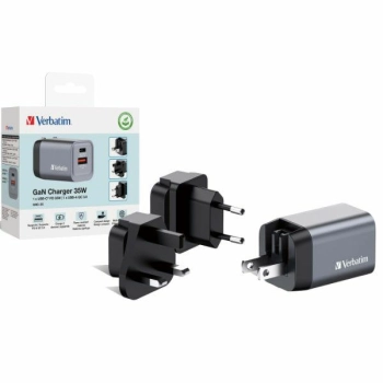 Verbatim Ładowarka sieciowa GaN 35WUSB-C/USB-A + Adapter EU/UK/US GNC-35 32200