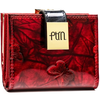 Portfel d. skórzany PTN 42329-NBF-7152 RED-BLACK