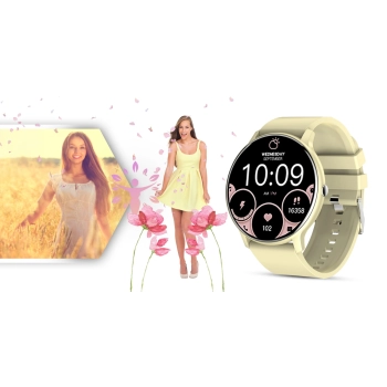 Smartwatch GIEWONT Ecru do codziennego noszenia i sportu