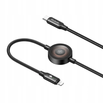 MCDODO ŁADOWARKA INDUKCYJNA DO APPLE WATCH 2W1 KABEL DO IPHONE LIGHTNING