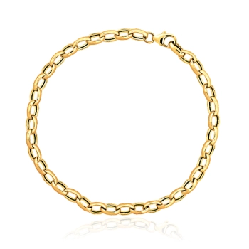 Elegancka złota bransoletka ROLO 585 do codziennego noszenia