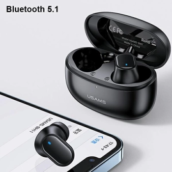 USAMS Słuchawki Bluetooth 5.1 TWS BHseries bezprzewodowe czerwony/red BHUBH03
