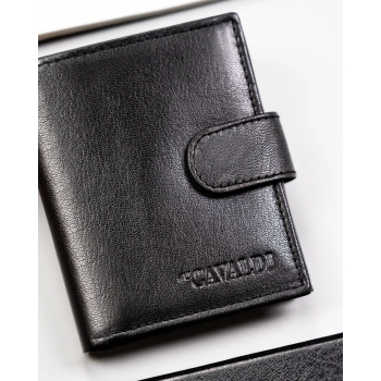 Portfel skórzany męski N0036L-GPL-BL BLACK