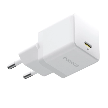Ładowarka sieciowa Baseus Palm 1C 20W (z kablem Baseus Mini White USB-C 60W (20V/3A) 1m) - biała