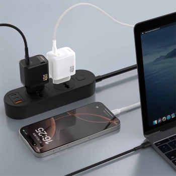Ładowarka sieciowa Dudao A28C 45W GaN + kabel USB-C - czarna