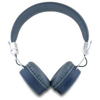 Guess słuchawki nauszne Bluetooth ENC    GUBH70PGTSPSB niebieski/blue Grained Classic Round Shape