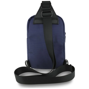 Torebka na telefon BMW Nylon             Pocket&Metal Logo Crossbody granatowy