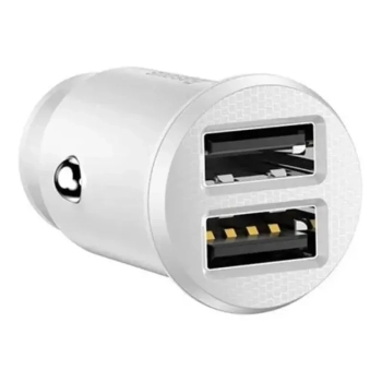 Ładowarka samochodowa Baseus Grain 2x USB 5V 3.1A (biała)