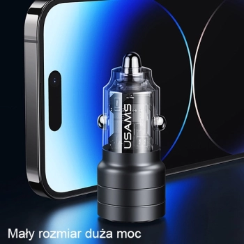 USAMS Ład. sam. C36 USB+USB-C 95WFast Charge fioletowy/purple CC176CC02 (US-CC176)