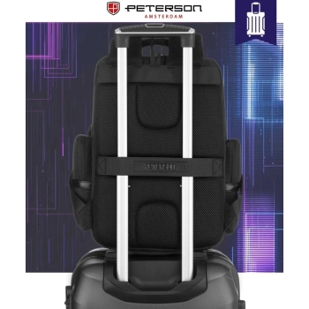 Plecak podróżny z miejscem na laptopa pojemny elegancki miejski Peterson