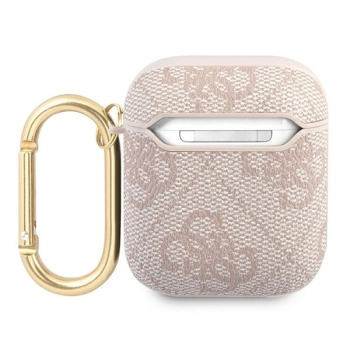 Guess GUA24GSMP AirPods 1/2 coverróżowy/pink 4G Script Metal Collection