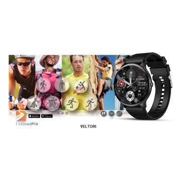 Smartwatch VELTORI VT160-1 Czarny Pasek Silikonowy