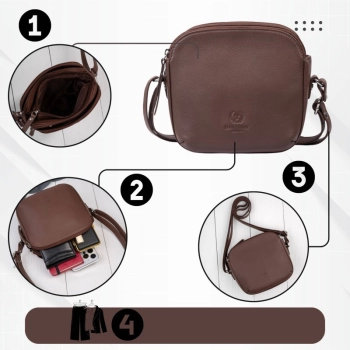 Skórzana torebka crossbody damska Paolo Peruzzi na ramię