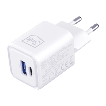 Accessories -  3mk Hyper Charger PD 33W GaN QC4+ PPS AFC FCP SCP 1A1C  White