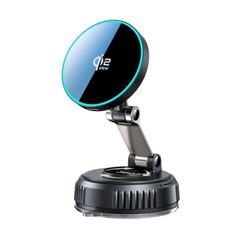 TECH-PROTECT V8 MAGNETIC MAGSAFE WINDSHIELD & DASHBOARD CAR MOUNT WIRELESS CHARGER 25W QI2.2 BLACK