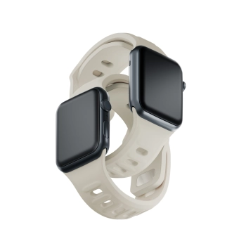 42/44/45/46/49 mm Nude (big) - 3mk Silicone Watch Strap for Apple