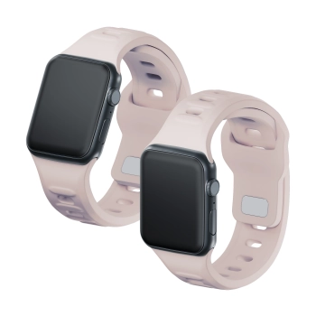 42/44/45/46/49 mm Latte (big) - 3mk Silicone Watch Strap for Apple