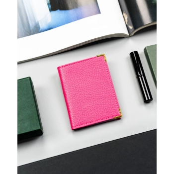 Etui na karty skórzane 302-BL-PINK