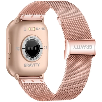 Smartwatch Gravity Różowy Pasek + Bransoleta GT43-1