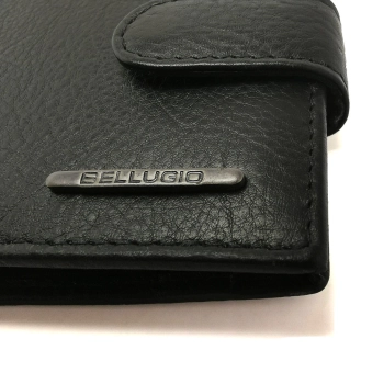 Skórzany portfel męski z zapięciem RFID Bellugio
