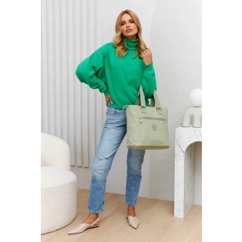 Nylonowy, pojemny shopper damski - Peterson