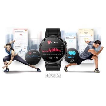 Smartwatch Gravity GT21-3 + Czarny Pasek Silikonowy