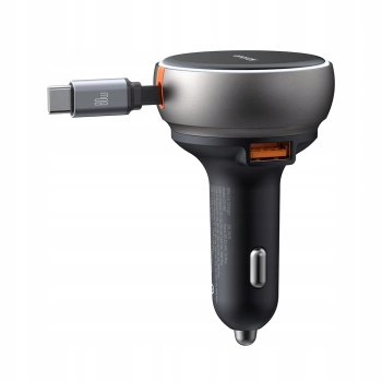 MCDODO MOCNA SZYBKA ŁADOWARKA SAMOCHODOWA 3X USB USB-C PD 80W LED KABEL 1M