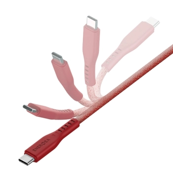 ENERGEA kabel Flow USB-C - USB-C1.5m czerwony/red 240W 5A PD Fast Charge