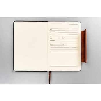 Notes A5 z zapięciem na magnes notatnik dziennik planer skóra eko PETERSON