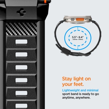 SPIGEN RUGGED ULTRA BAND APPLE WATCH 4 / 5 / 6 / 7 / 8 / 9 / SE / ULTRA 1 / 2 (42 / 44 / 45 / 49 MM) MATTE BLACK