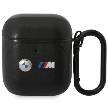 BMW BMA222PVTK AirPods 1/2 coverczarny/black Leather Curved Line