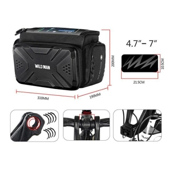 WILDMAN Torba na ramę roweru GS6 3L      uchwyt rowerowy czarna/black