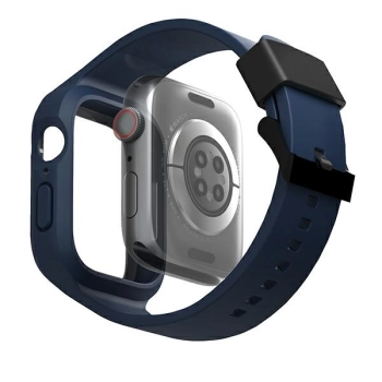 UNIQ pasek Monos 2in1 Apple Watch Strap+ Case Series 4/5/6/7/8/9/SE/SE2 44/45mm. niebieski/marine blue